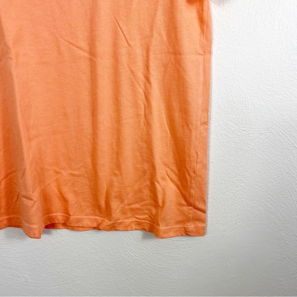 Daydreamer Crewneck Short Sleeve Tee in Peach Orange Sherbert - Picture 3 of 5
